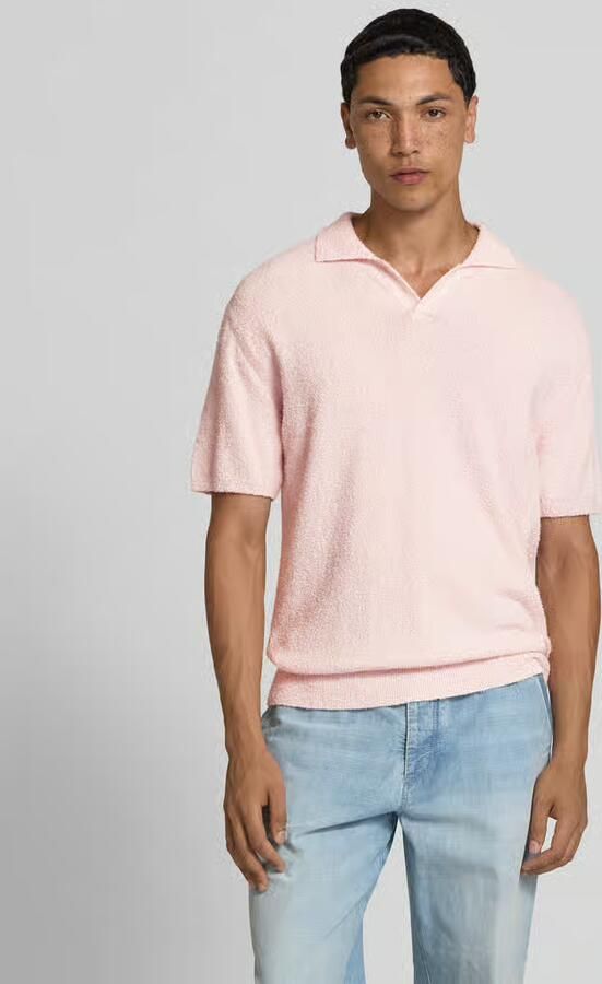 Closed regular fit poloshirt in brei-look - Foto 3