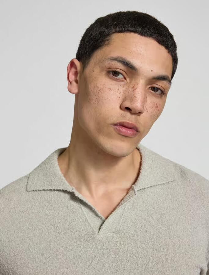 Closed Regular fit poloshirt in gebreide look