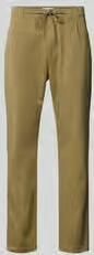 Closed Regular fit stoffen broek met labeldetail