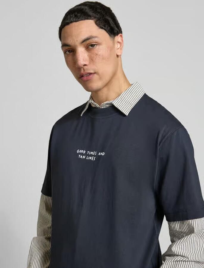 Closed regular fit T-shirt met statementprint