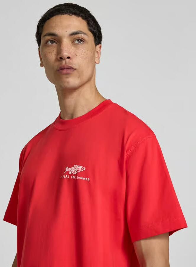 Closed regular fit T-shirt met statementprint