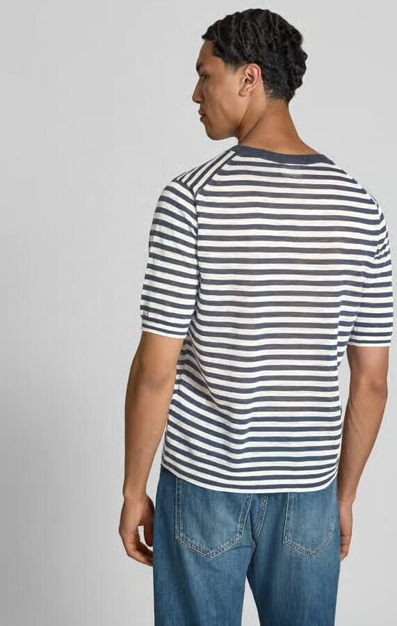 Closed Regular fit t-shirt van linnenmix