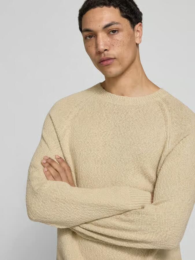 Closed regular fit trui in brei-look