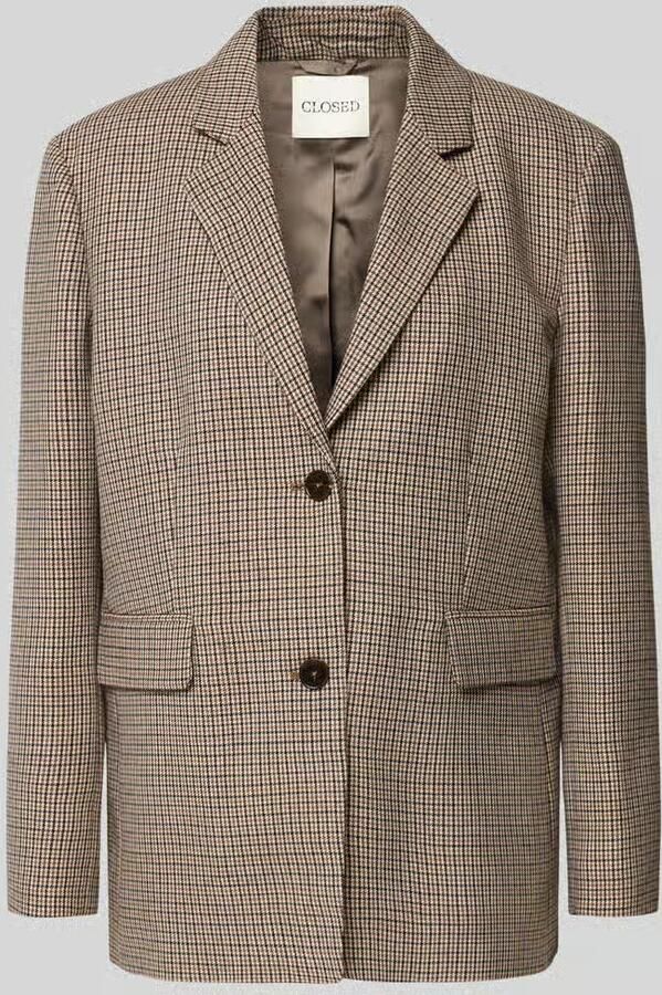 Closed relaxed fit blazer met klepzakken model 'LOLA'