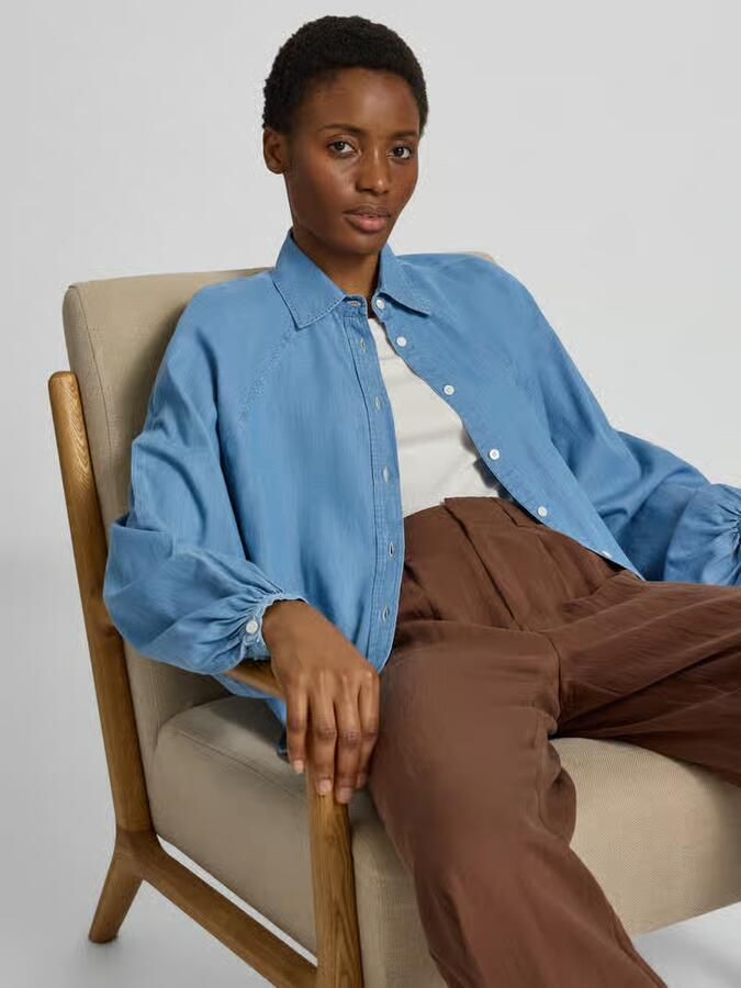 Closed relaxed fit blouse in denimlook - Foto 2