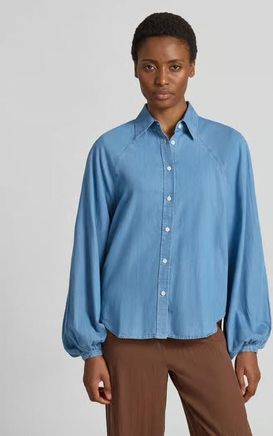 Closed relaxed fit blouse in denimlook - Foto 3