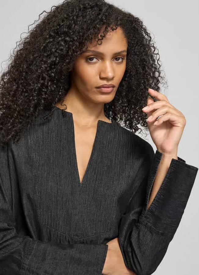 Closed Relaxed fit blouse met tuniekhals