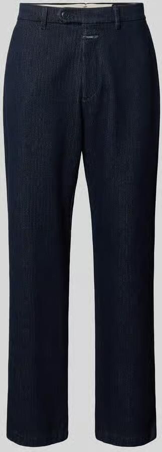 Closed relaxed fit broek van puur katoen