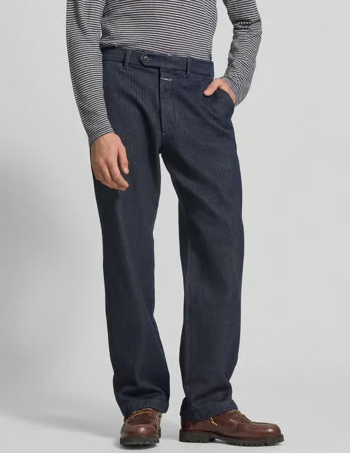 Closed relaxed fit broek van puur katoen - Foto 2