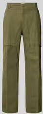 Closed Relaxed fit cargobroek met stretch