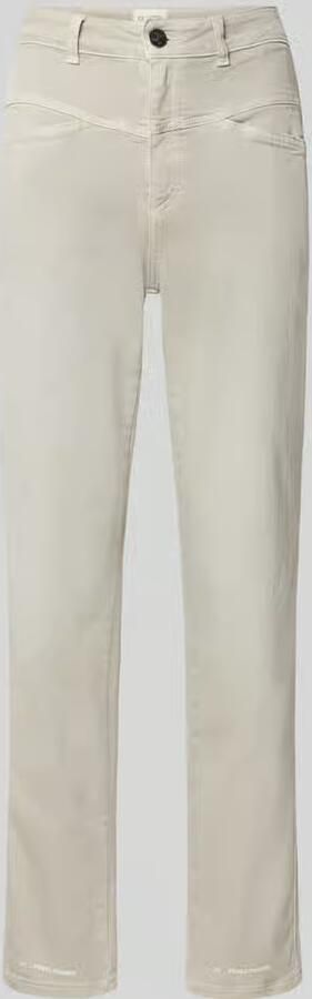 Closed relaxed fit jeans met labeldetail model 'PEDAL PUSHER'