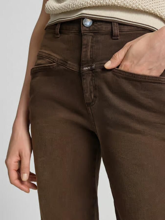 Closed relaxed fit jeans met labeldetail model 'PEDAL PUSHER' - Foto 2