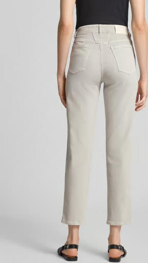 Closed relaxed fit jeans met labeldetail model 'PEDAL PUSHER' - Foto 3