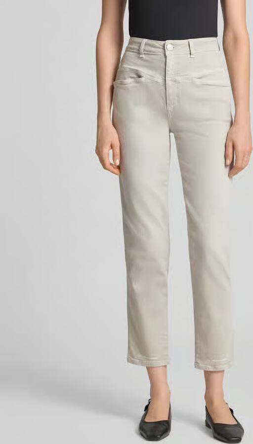 Closed relaxed fit jeans met labeldetail model 'PEDAL PUSHER' - Foto 2