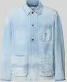 Closed relaxed fit overhemdjack in denimlook