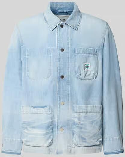 Closed relaxed fit overhemdjack in denimlook - Foto 2