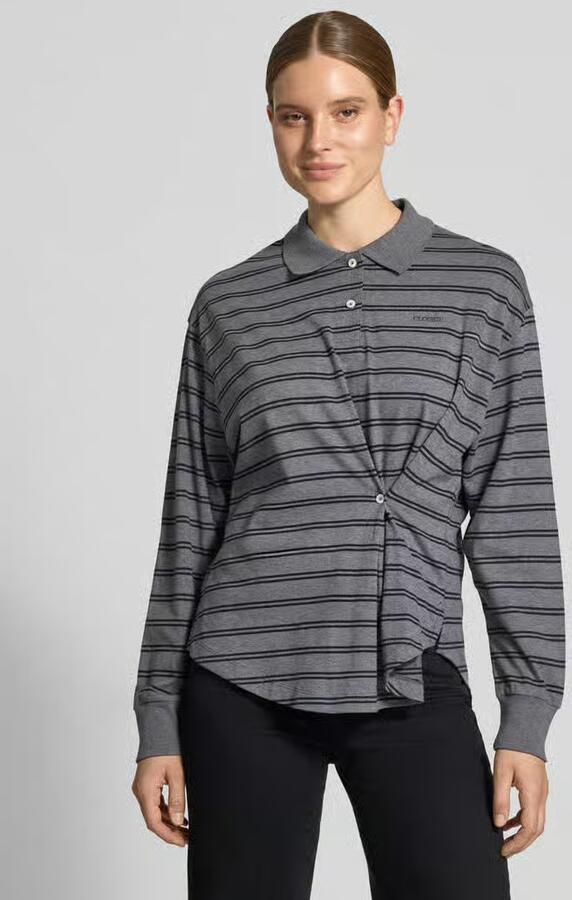Closed relaxed fit poloshirt van puur katoen - Foto 2