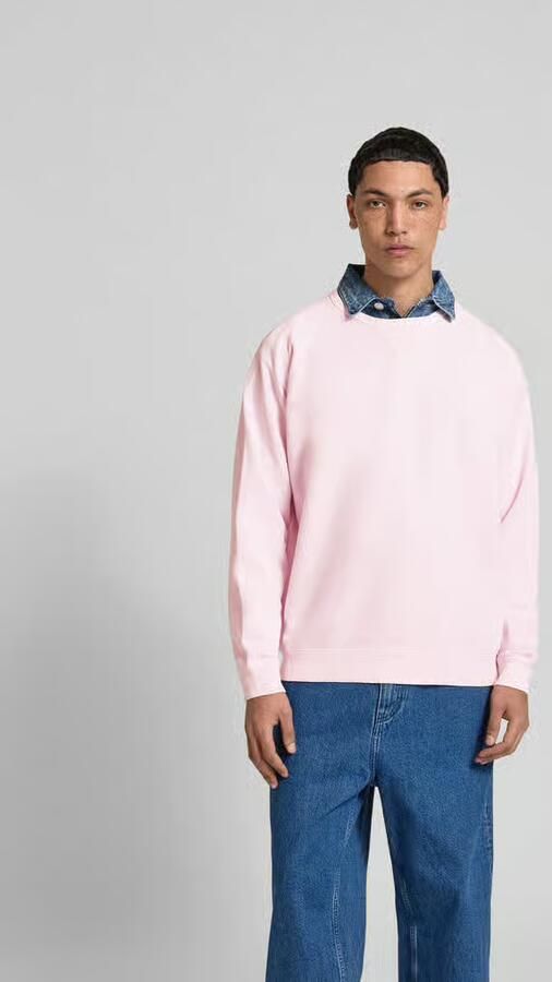 Closed relaxed fit sweatshirt van katoen - Foto 3