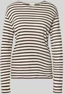 Closed Shirt met lange mouwen in all-over look met ronde hals