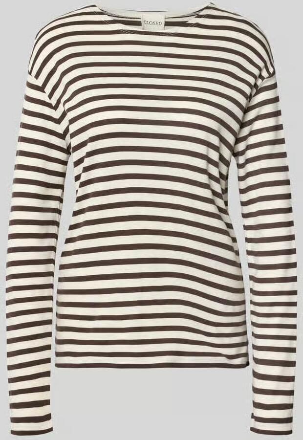 Closed Shirt met lange mouwen in all-over look met ronde hals - Foto 2