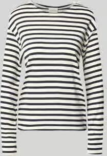 Closed Shirt met lange mouwen in all-over look met ronde hals