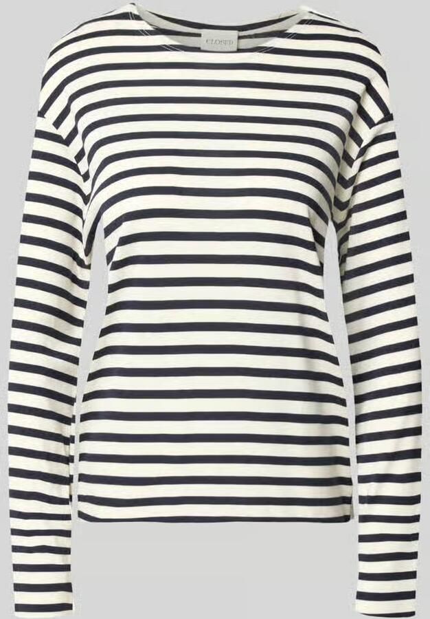 Closed Shirt met lange mouwen in all-over look met ronde hals - Foto 2