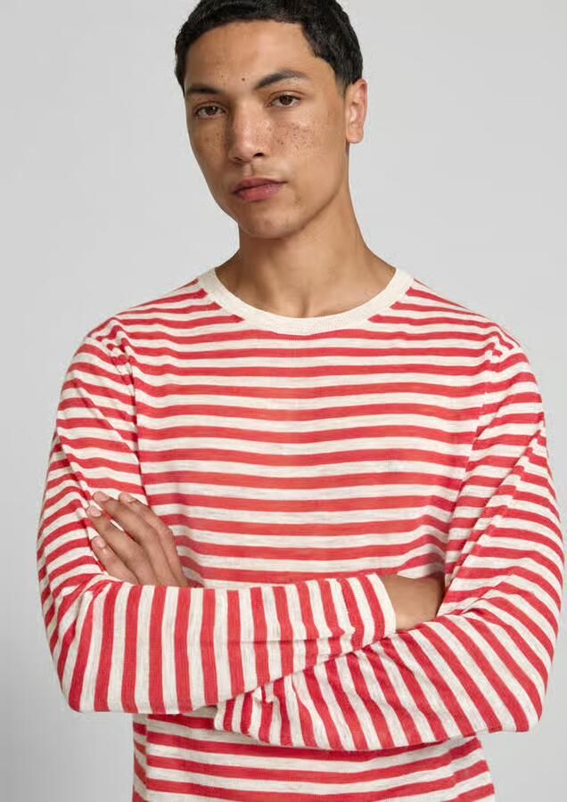 Closed Shirt met lange mouwen van linnenmix