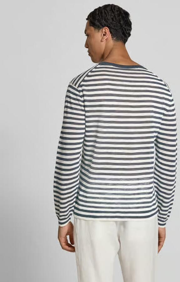 Closed shirt met lange mouwen van linnenmix