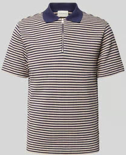 Closed slim fit poloshirt in brei-look - Foto 2