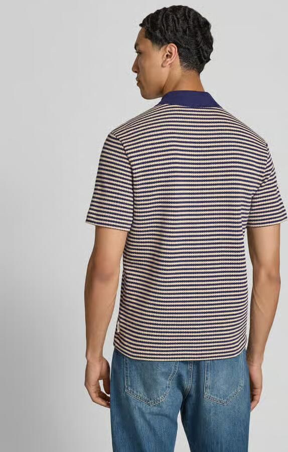 Closed slim fit poloshirt in brei-look - Foto 2