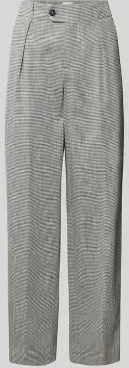 Closed Stoffen broek met bandplooien - Foto 2