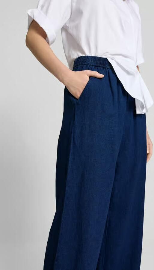 Closed Stoffen broek met elastische band