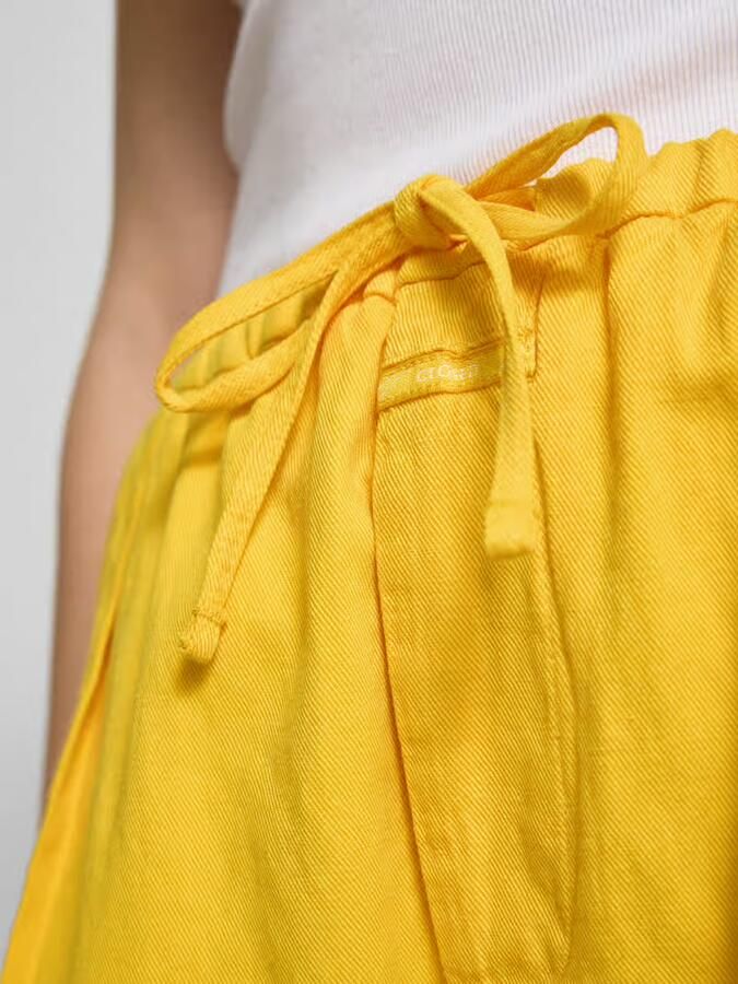 Closed Stoffen broek met linnen