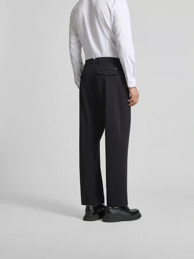 Closed Stoffen broek met logostitching - Foto 2