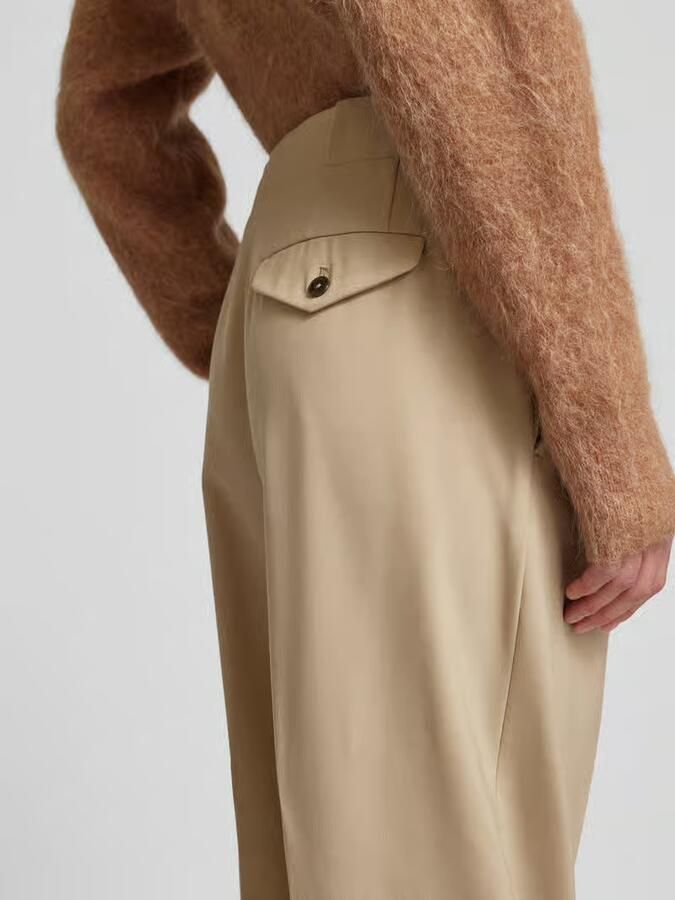 Closed Stoffen broek met scheerwol