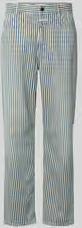 Closed straight fit jeans met logopatch