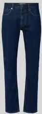 Closed straight fit jeans met logopatch