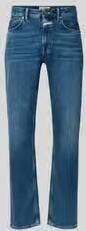 Closed straight fit jeans met logopatch