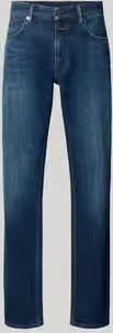 Closed straight fit jeans met used-wassing