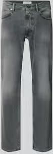 Closed straight fit jeans met used-wassing