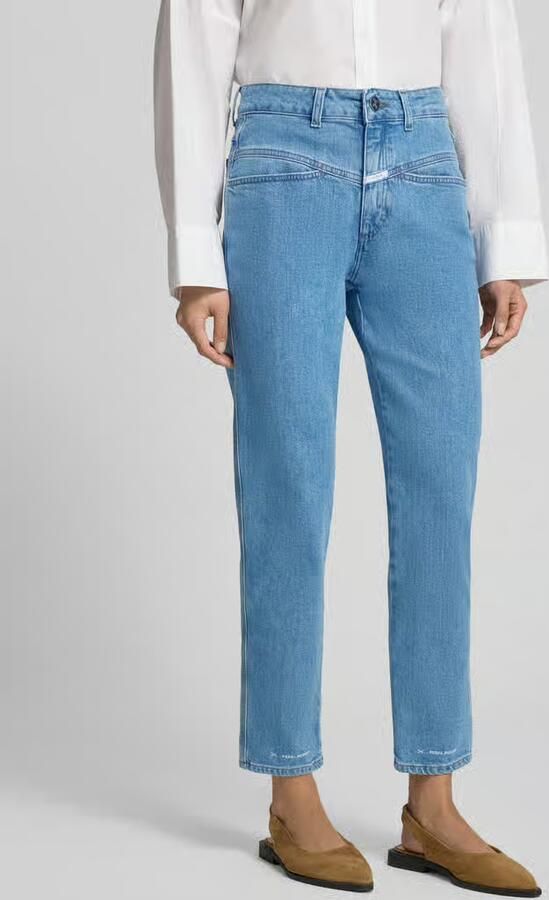 Closed straight fit jeans van katoenmix in verkorte pasvorm - Foto 3