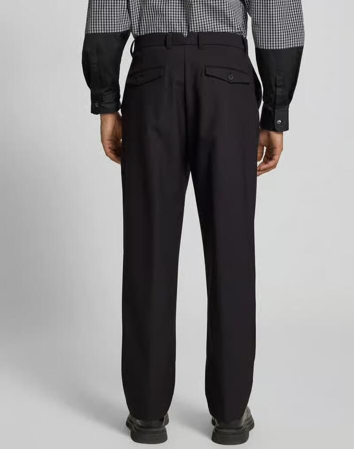 Closed straight fit pantalon met persplooien - Foto 2