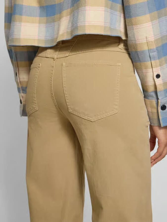Closed Straight fit stoffen broek van katoenmix