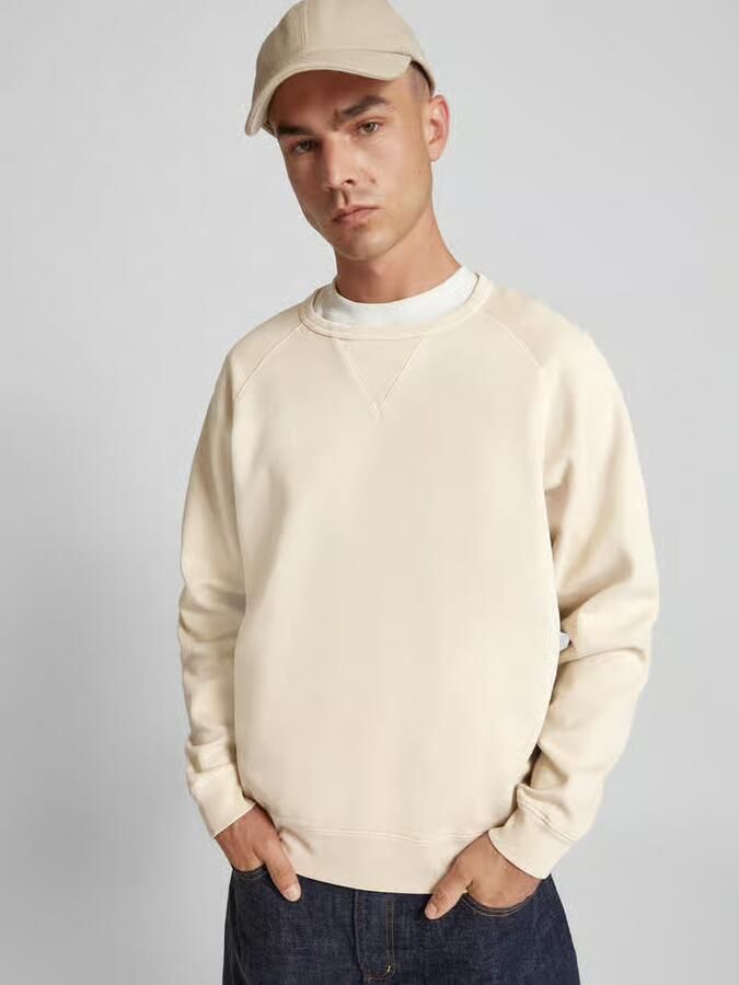 Closed Sweatshirt met geribde boorden