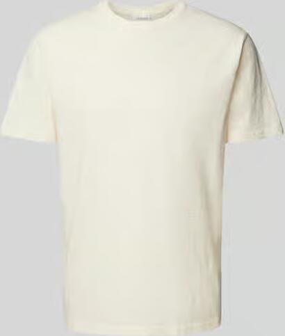 Closed T-shirt met geribde ronde hals - Foto 2