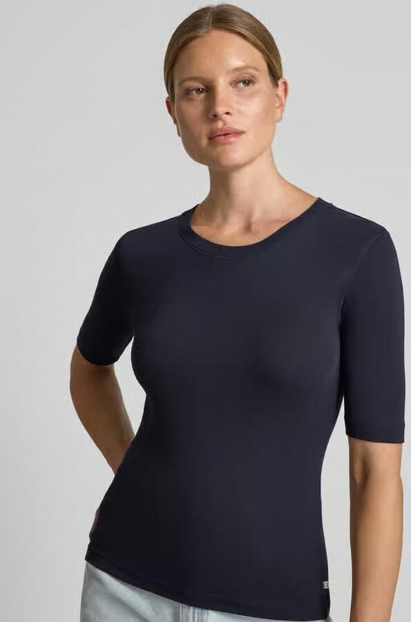 Closed T-shirt met ronde hals en 1 2-mouwen - Foto 2