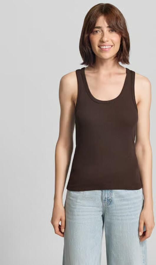 Closed Tanktop in riblook met ronde hals - Foto 3
