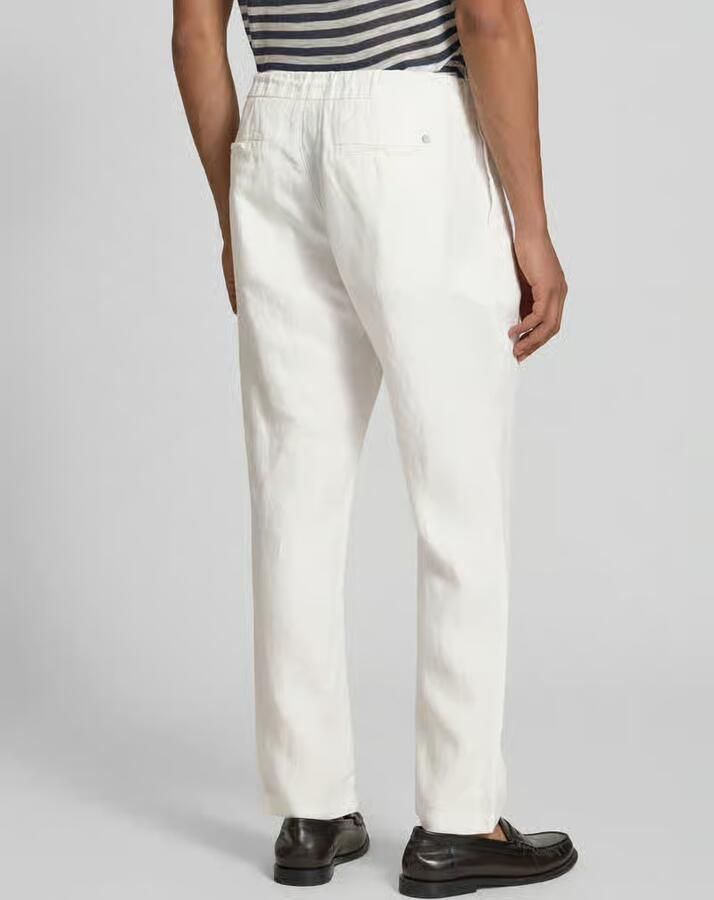 Closed tapered fit linnen broek