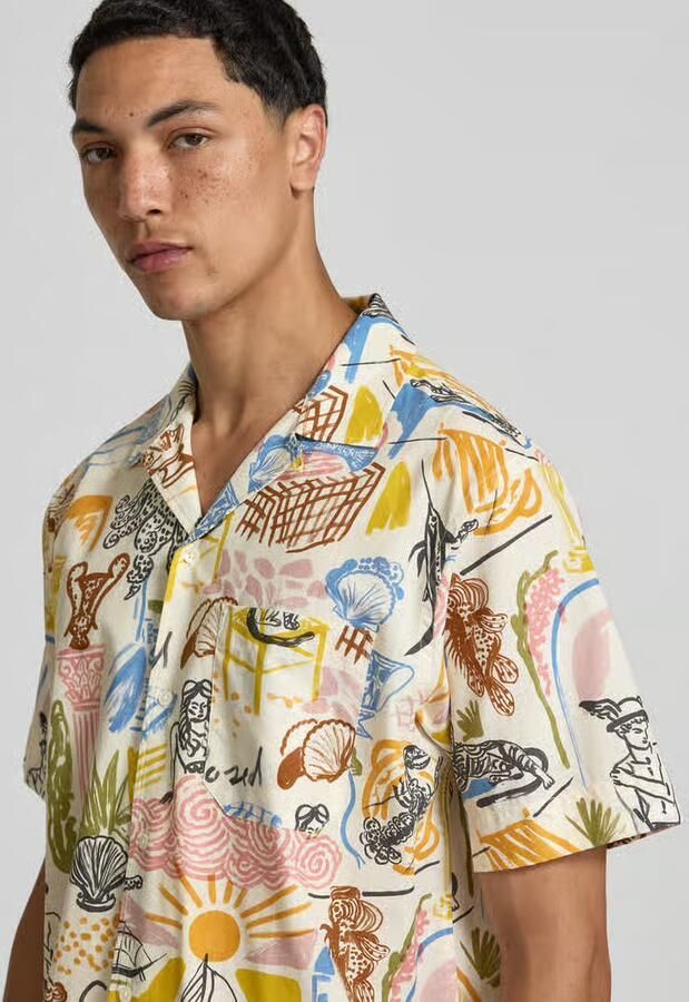 Closed Vrijetijdsoverhemd met all-over motiefprint