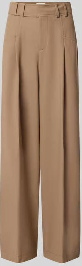 Closed Wide fit broek met wol